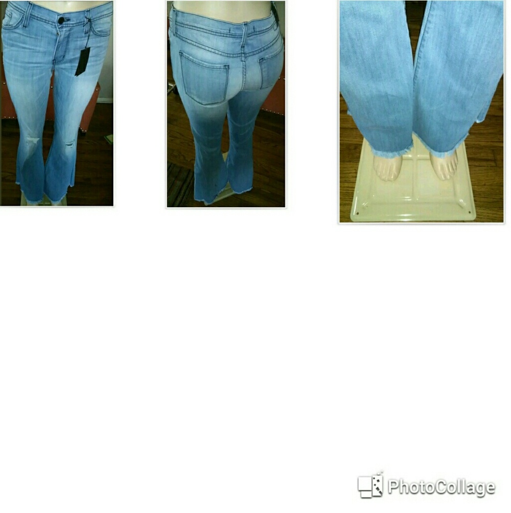 Flying Monkey Medium Blue Frayed Jeans 25